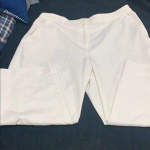 White crop pants in good condition.